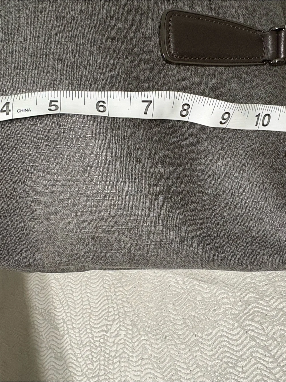 TUMI Sinclair Viera Classic Gray Tote Bag with Dark Brown Handles - Tote Bag